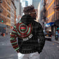 Personalised Kenya African Tribal Pattern Zip Hoodie Chest Arm Tattoo