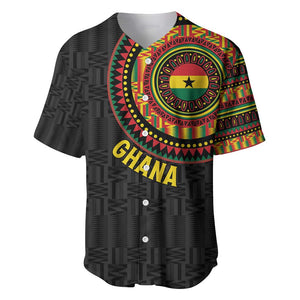 Personalised Ghana African Tribal Mix Kente Patterns Baseball Jersey Chest Arm Tattoo