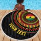 Personalised Ghana African Tribal Mix Kente Patterns Beach Blanket Chest Arm Tattoo