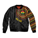Personalised Ghana African Tribal Mix Kente Patterns Bomber Jacket Chest Arm Tattoo