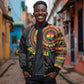 Personalised Ghana African Tribal Mix Kente Patterns Bomber Jacket Chest Arm Tattoo
