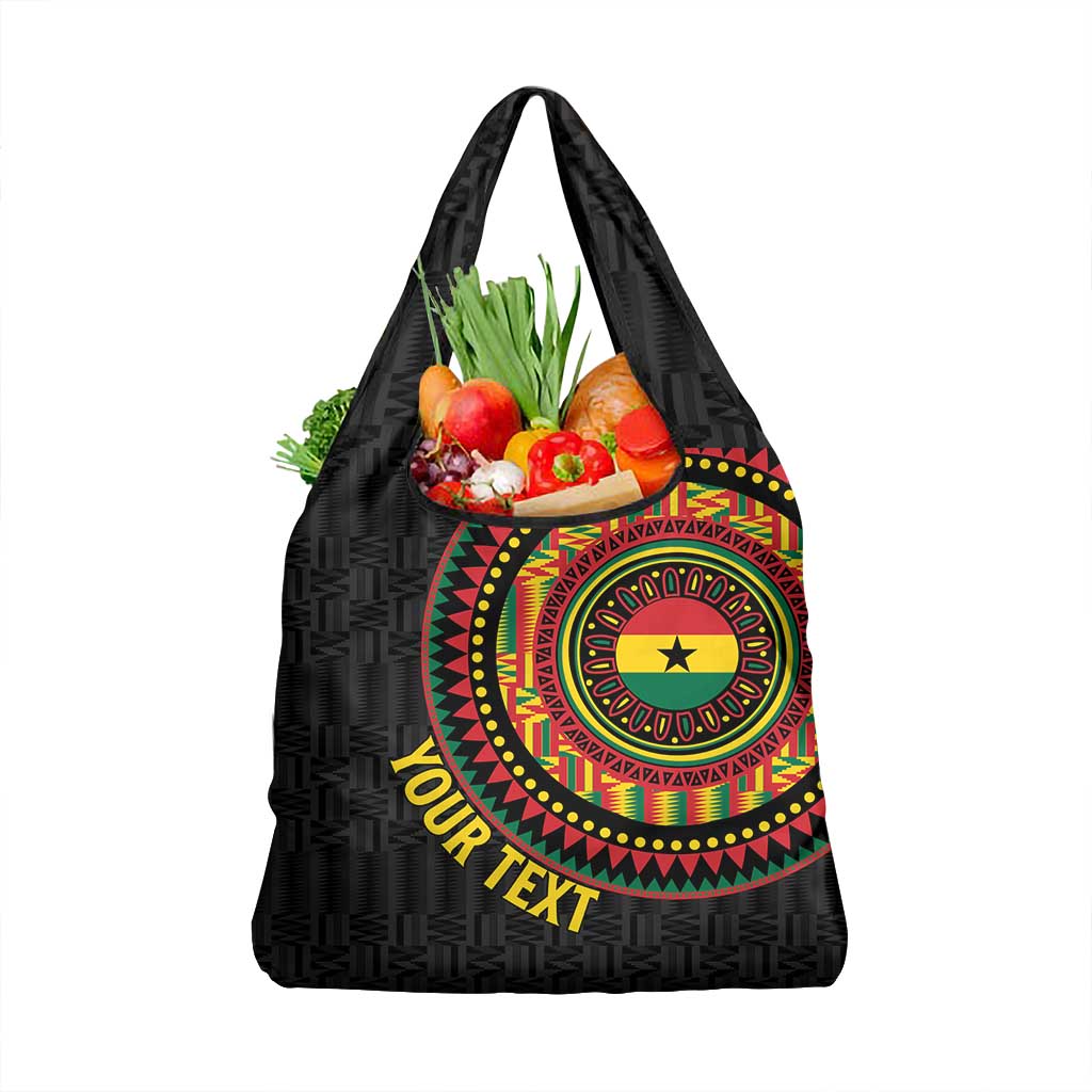 Personalised Ghana African Tribal Mix Kente Patterns Grocery Bag Chest Arm Tattoo