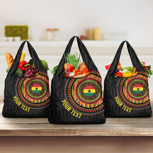 Personalised Ghana African Tribal Mix Kente Patterns Grocery Bag Chest Arm Tattoo