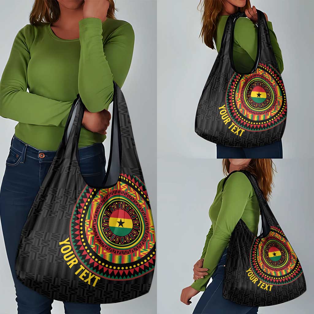 Personalised Ghana African Tribal Mix Kente Patterns Grocery Bag Chest Arm Tattoo