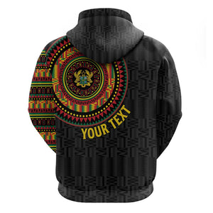 Personalised Ghana African Tribal Mix Kente Patterns Hoodie Chest Arm Tattoo