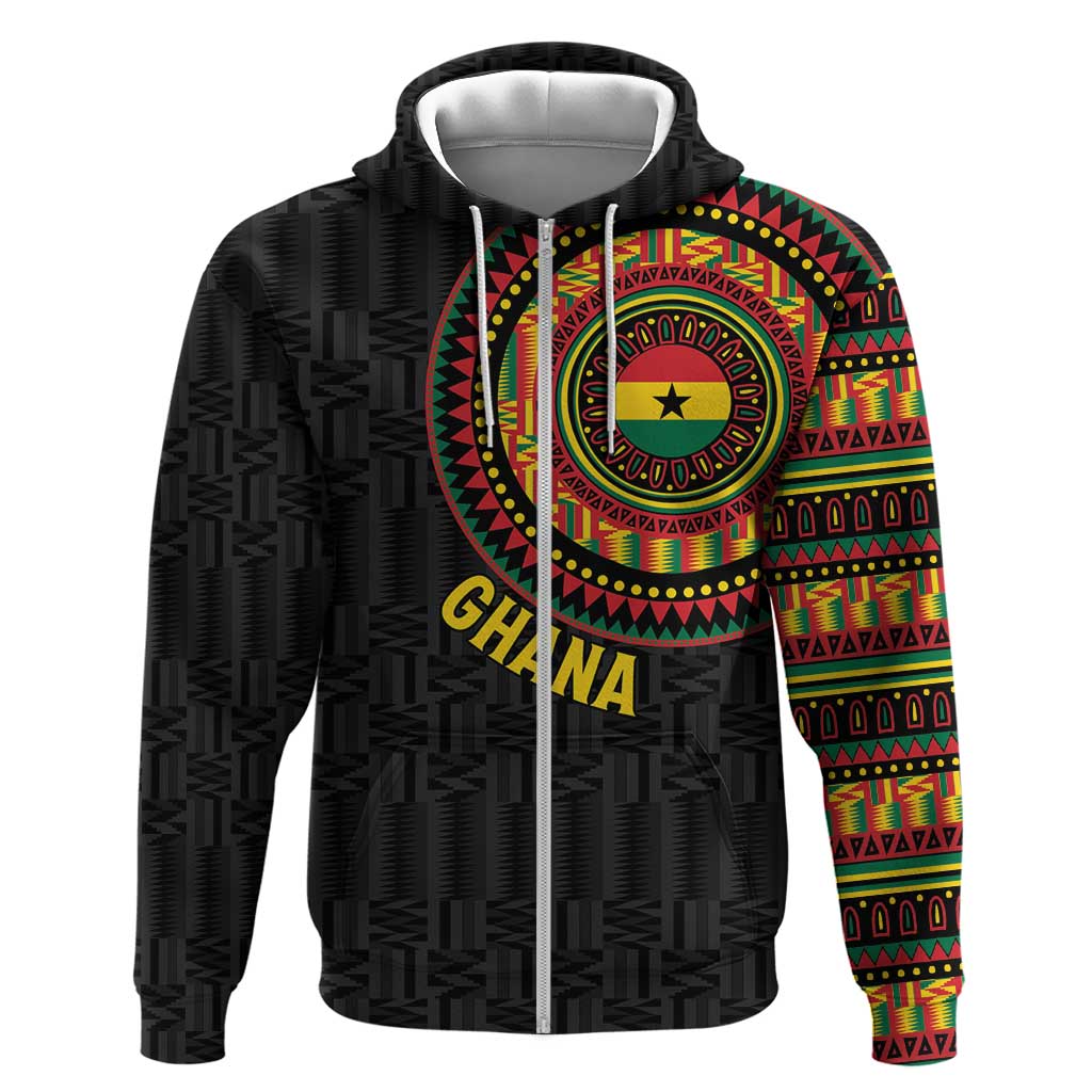Personalised Ghana African Tribal Mix Kente Patterns Hoodie Chest Arm Tattoo