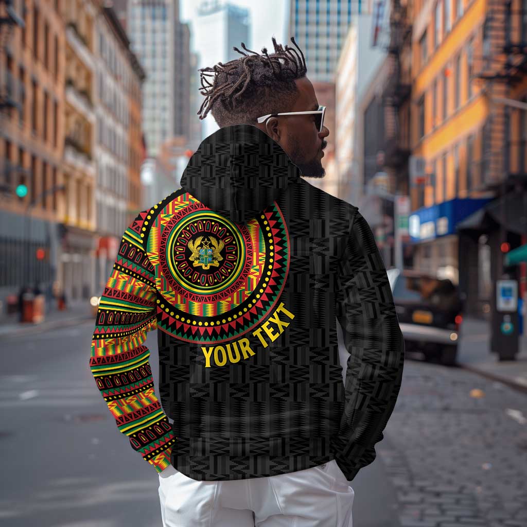 Personalised Ghana African Tribal Mix Kente Patterns Hoodie Chest Arm Tattoo