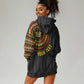 Personalised Ghana African Tribal Mix Kente Patterns Hoodie Dress Chest Arm Tattoo