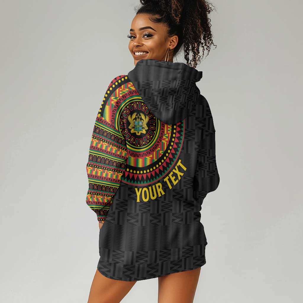 Personalised Ghana African Tribal Mix Kente Patterns Hoodie Dress Chest Arm Tattoo