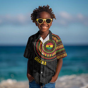Personalised Ghana African Tribal Mix Kente Patterns Kid Hawaiian Shirt Chest Arm Tattoo