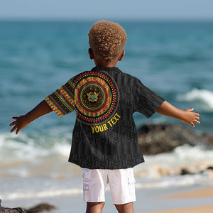 Personalised Ghana African Tribal Mix Kente Patterns Kid Hawaiian Shirt Chest Arm Tattoo
