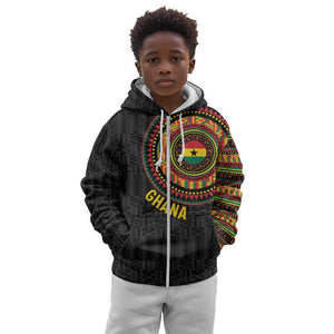 Personalised Ghana African Tribal Mix Kente Patterns Kid Hoodie Chest Arm Tattoo