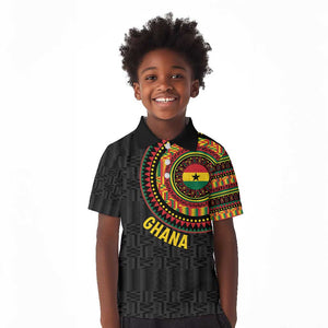 Personalised Ghana African Tribal Mix Kente Patterns Kid Polo Shirt Chest Arm Tattoo