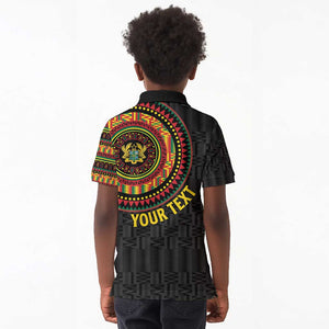 Personalised Ghana African Tribal Mix Kente Patterns Kid Polo Shirt Chest Arm Tattoo