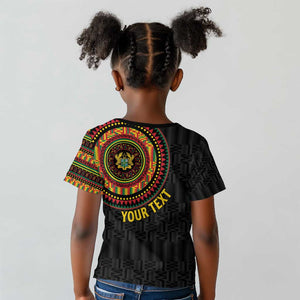 Personalised Ghana African Tribal Mix Kente Patterns Kid T shirt Chest Arm Tattoo