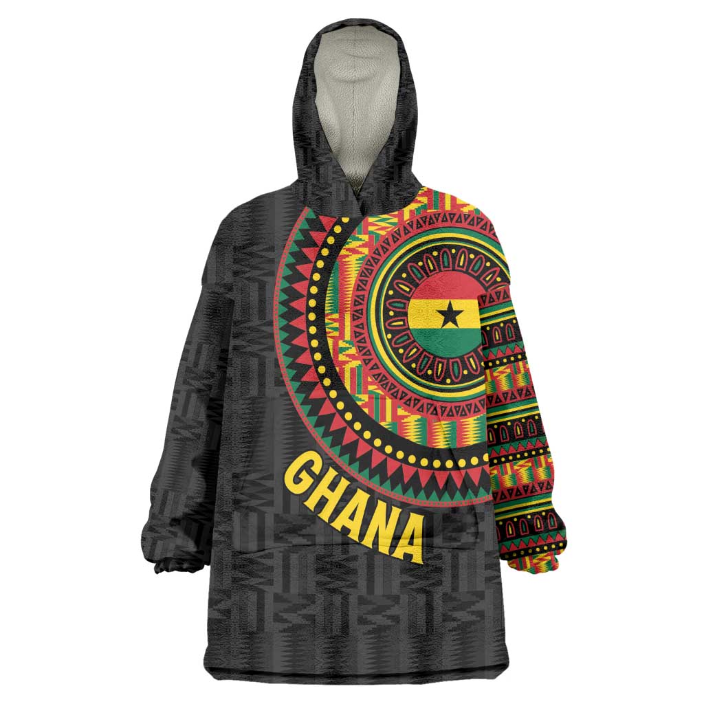 Personalised Ghana African Tribal Mix Kente Patterns Kid Wearable Blanket Hoodie Chest Arm Tattoo