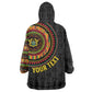 Personalised Ghana African Tribal Mix Kente Patterns Kid Wearable Blanket Hoodie Chest Arm Tattoo