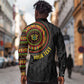 Personalised Ghana African Tribal Mix Kente Patterns Long Sleeve Button Shirt Chest Arm Tattoo