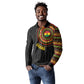 Personalised Ghana African Tribal Mix Kente Patterns Long Sleeve Polo Shirt Chest Arm Tattoo