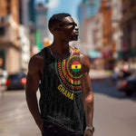 Personalised Ghana African Tribal Mix Kente Patterns Men Tank Top Chest Arm Tattoo