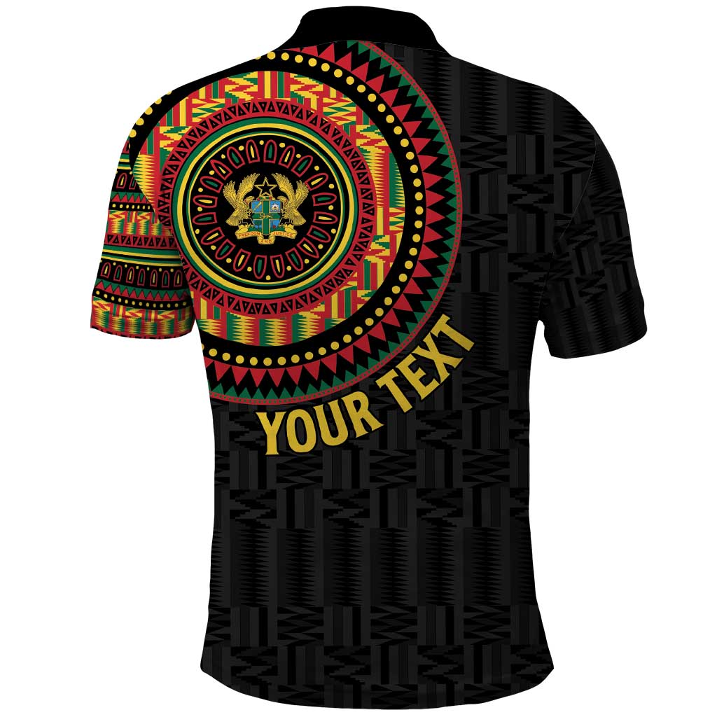 Personalised Ghana African Tribal Mix Kente Patterns Polo Shirt Chest Arm Tattoo