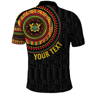 Personalised Ghana African Tribal Mix Kente Patterns Polo Shirt Chest Arm Tattoo