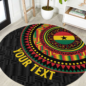 Personalised Ghana African Tribal Mix Kente Patterns Round Carpet Chest Arm Tattoo