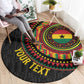Personalised Ghana African Tribal Mix Kente Patterns Round Carpet Chest Arm Tattoo