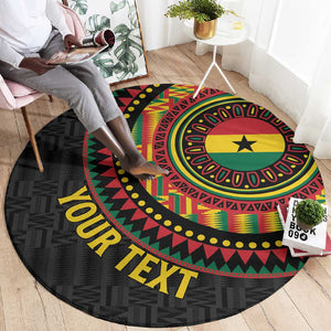 Personalised Ghana African Tribal Mix Kente Patterns Round Carpet Chest Arm Tattoo