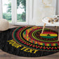 Personalised Ghana African Tribal Mix Kente Patterns Round Carpet Chest Arm Tattoo
