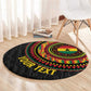 Personalised Ghana African Tribal Mix Kente Patterns Round Carpet Chest Arm Tattoo