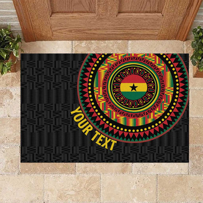 Personalised Ghana African Tribal Mix Kente Patterns Rubber Doormat Chest Arm Tattoo