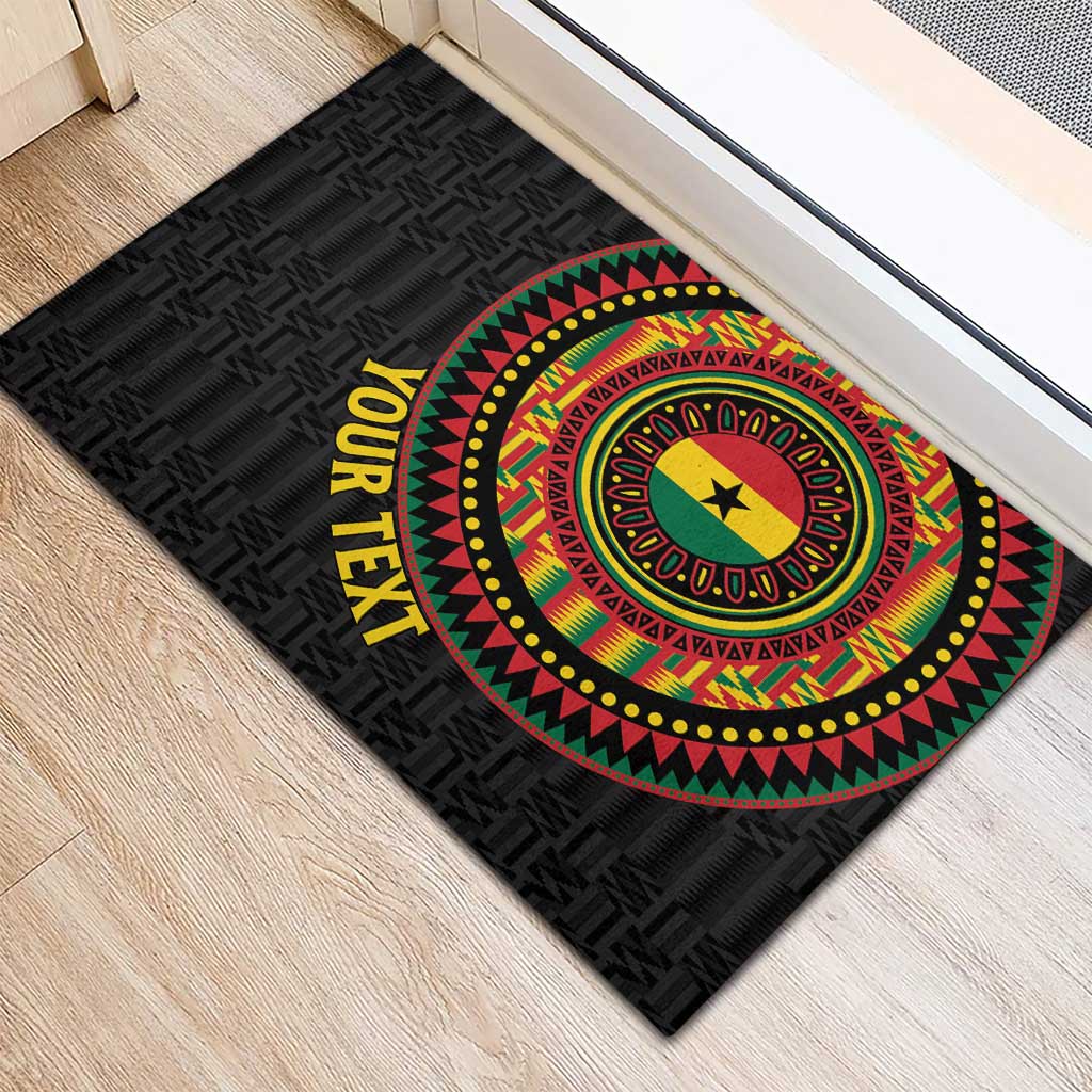Personalised Ghana African Tribal Mix Kente Patterns Rubber Doormat Chest Arm Tattoo
