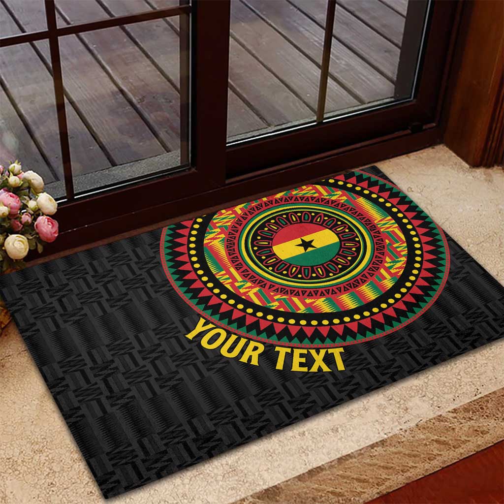 Personalised Ghana African Tribal Mix Kente Patterns Rubber Doormat Chest Arm Tattoo
