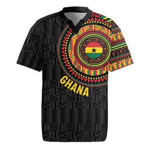 Personalised Ghana African Tribal Mix Kente Patterns Rugby Jersey Chest Arm Tattoo