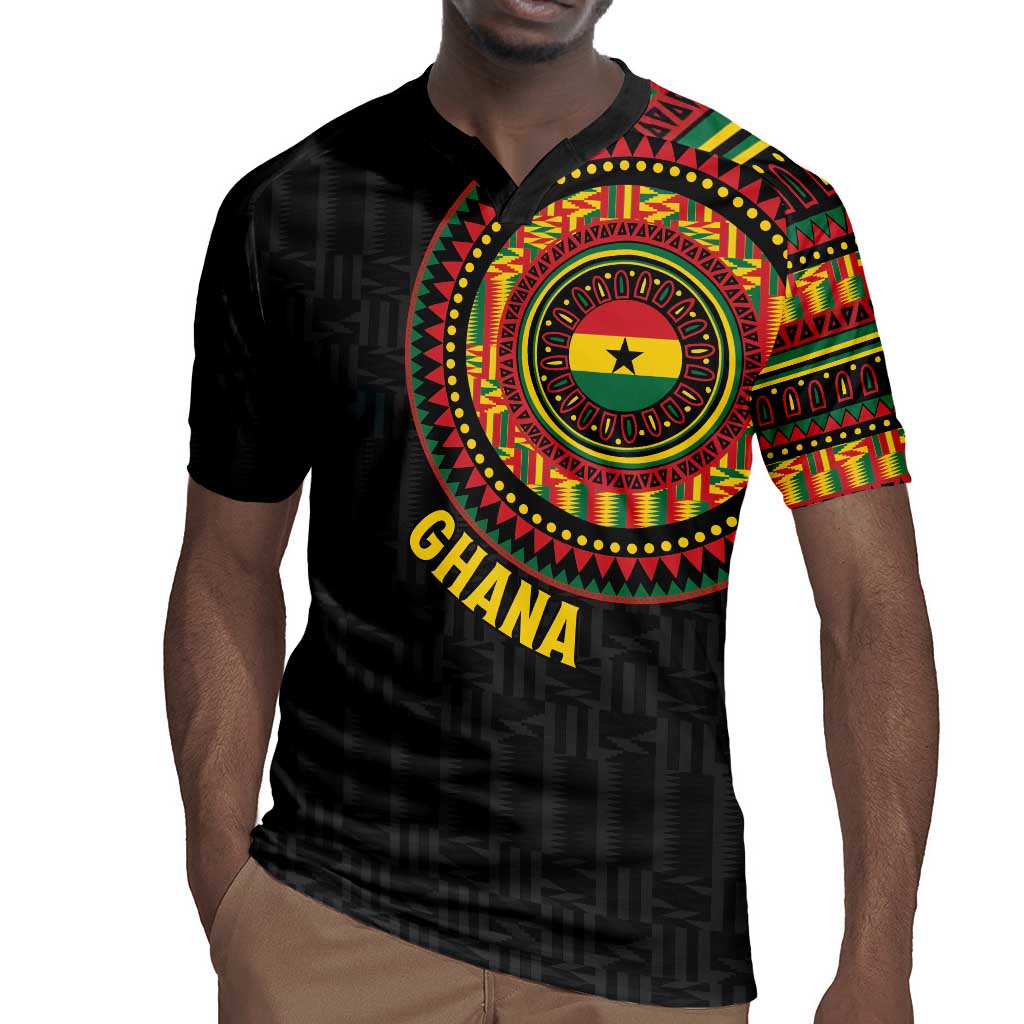 Personalised Ghana African Tribal Mix Kente Patterns Rugby Jersey Chest Arm Tattoo