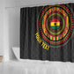Personalised Ghana African Tribal Mix Kente Patterns Shower Curtain Chest Arm Tattoo