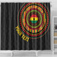 Personalised Ghana African Tribal Mix Kente Patterns Shower Curtain Chest Arm Tattoo