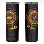 Personalised Ghana African Tribal Mix Kente Patterns Skinny Tumbler Chest Arm Tattoo