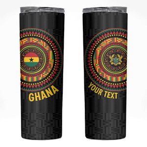Personalised Ghana African Tribal Mix Kente Patterns Skinny Tumbler Chest Arm Tattoo