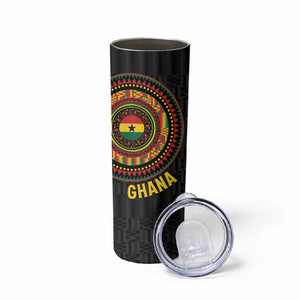 Personalised Ghana African Tribal Mix Kente Patterns Skinny Tumbler Chest Arm Tattoo