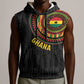 Personalised Ghana African Tribal Mix Kente Patterns Sleeveless Hoodie Chest Arm Tattoo - African Pride