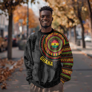 Personalised Ghana African Tribal Mix Kente Patterns Sweatshirt Chest Arm Tattoo