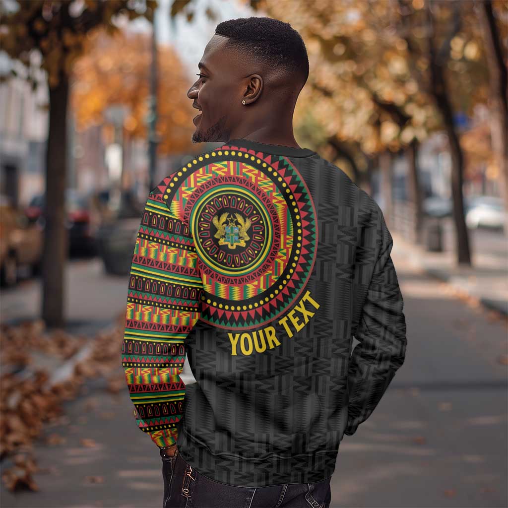 Personalised Ghana African Tribal Mix Kente Patterns Sweatshirt Chest Arm Tattoo