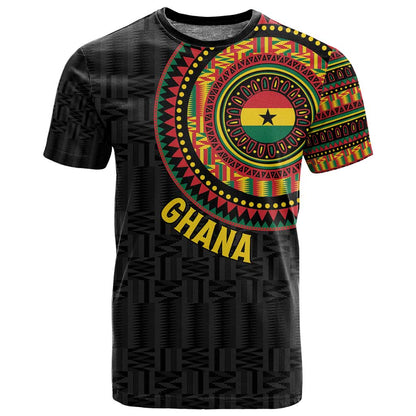 Personalised Ghana African Tribal Mix Kente Patterns T shirt Chest Arm Tattoo