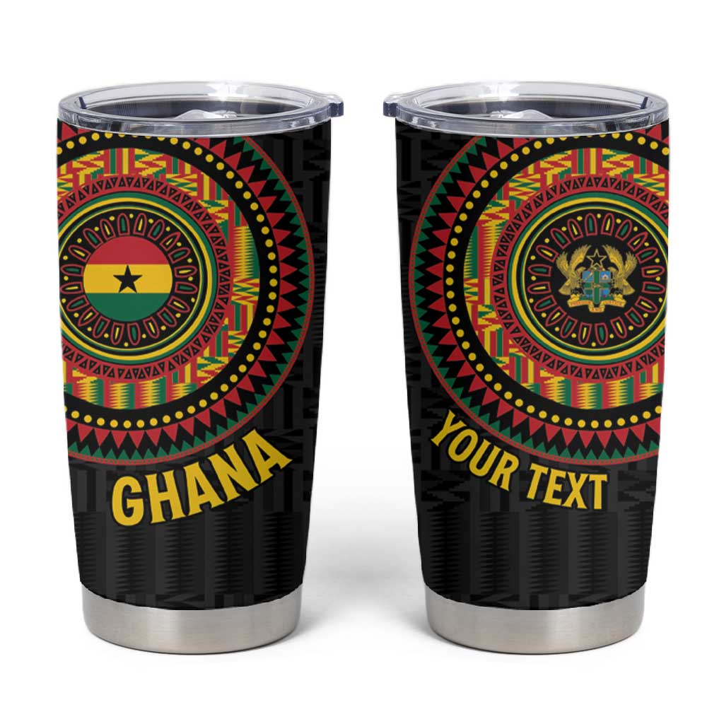 Personalised Ghana African Tribal Mix Kente Patterns Tumbler Cup Chest Arm Tattoo