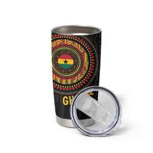 Personalised Ghana African Tribal Mix Kente Patterns Tumbler Cup Chest Arm Tattoo