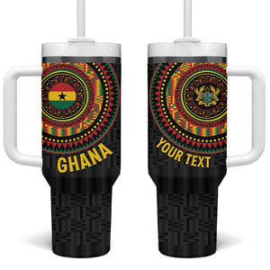 Personalised Ghana African Tribal Mix Kente Patterns Tumbler With Handle Chest Arm Tattoo