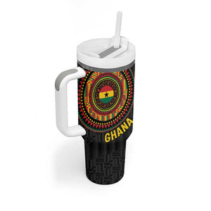 Personalised Ghana African Tribal Mix Kente Patterns Tumbler With Handle Chest Arm Tattoo