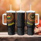 Personalised Ghana African Tribal Mix Kente Patterns Tumbler With Handle Chest Arm Tattoo